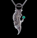 Cybercat claw sterling silver pendant