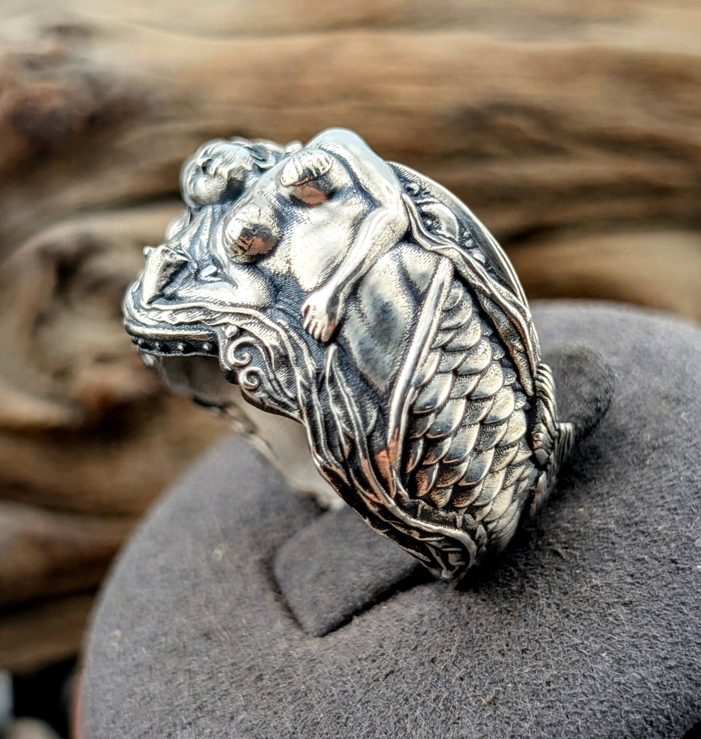 Mermaid sterling silver ring