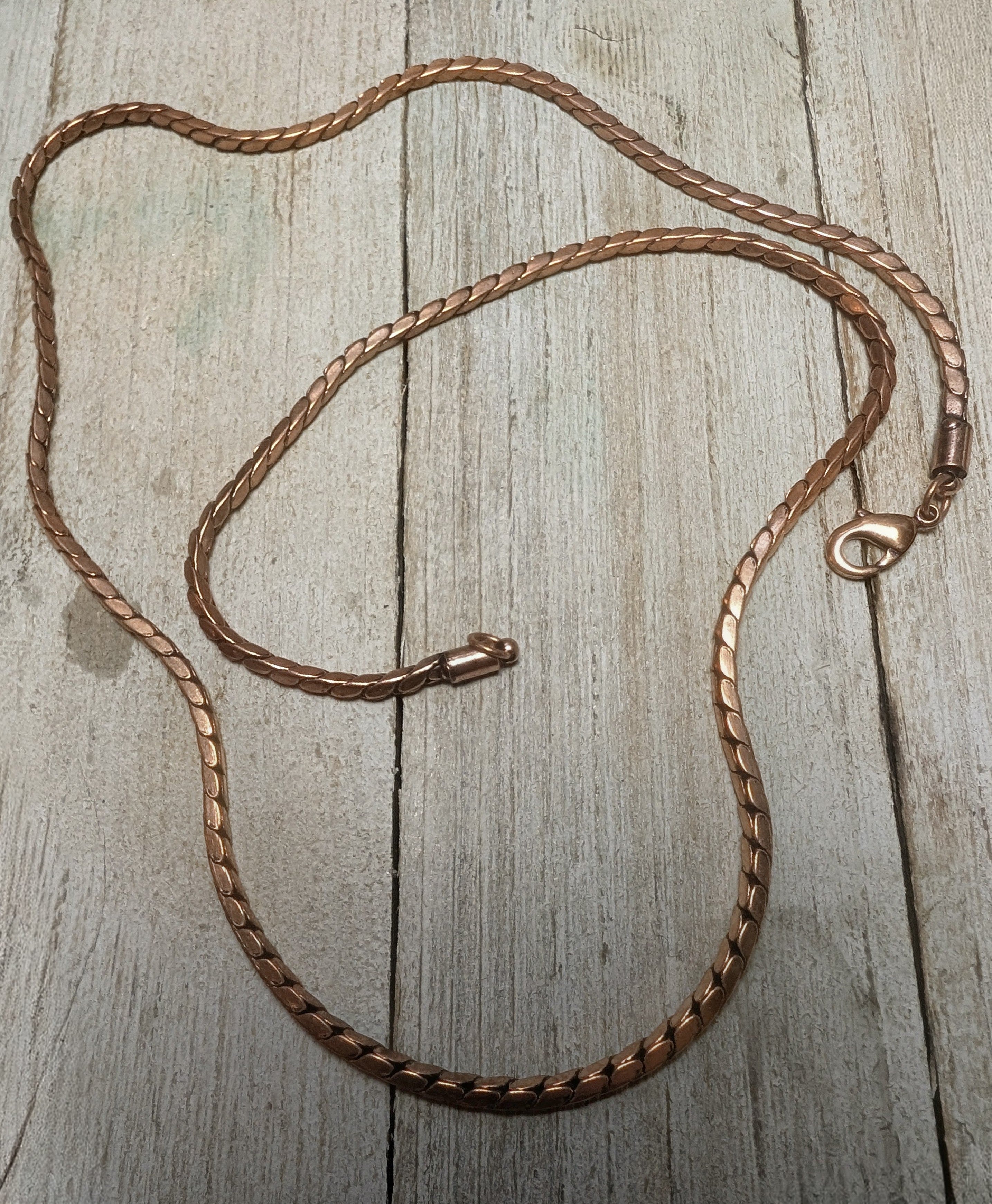 22" pure copper chain