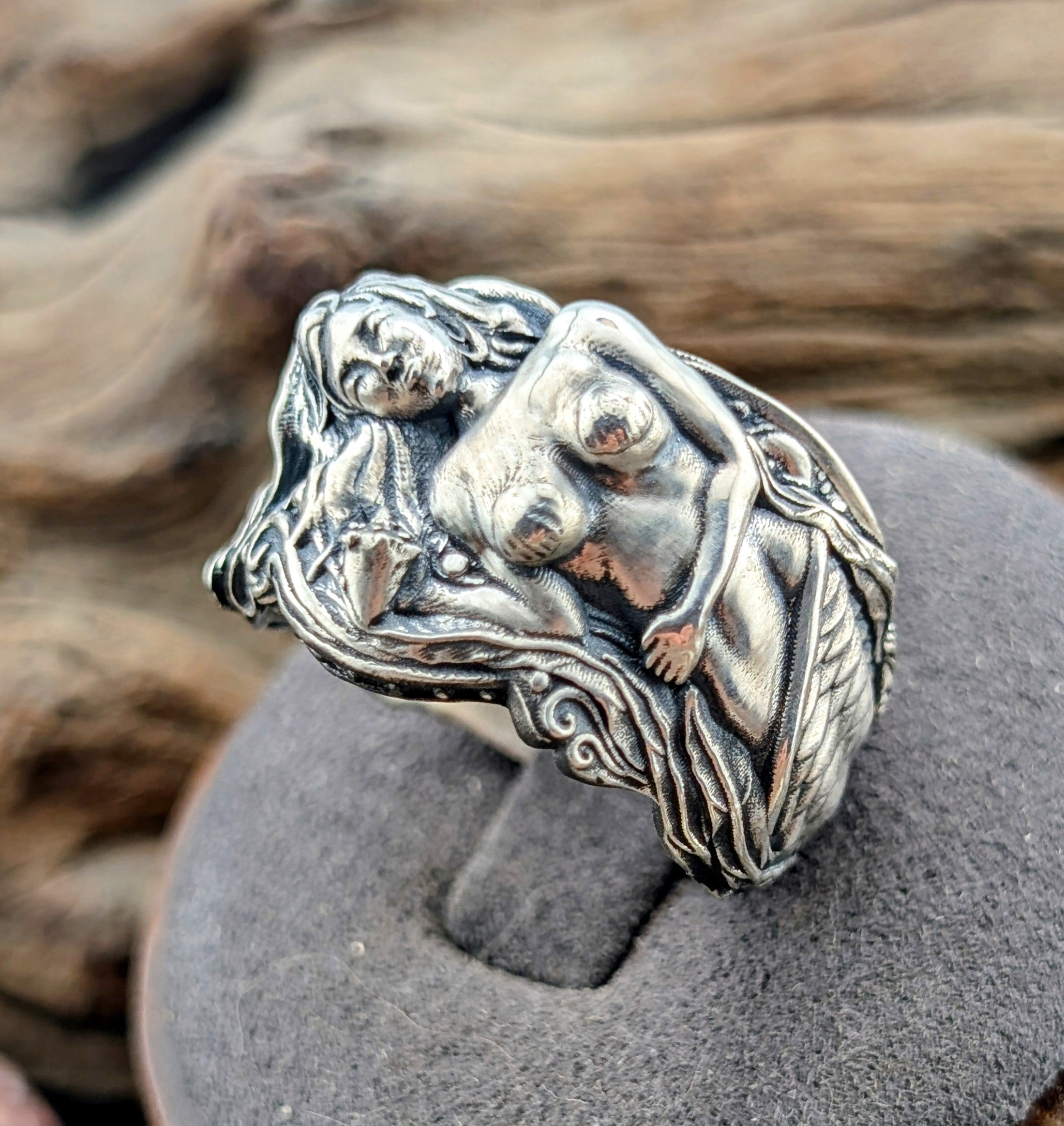 Mermaid sterling silver ring
