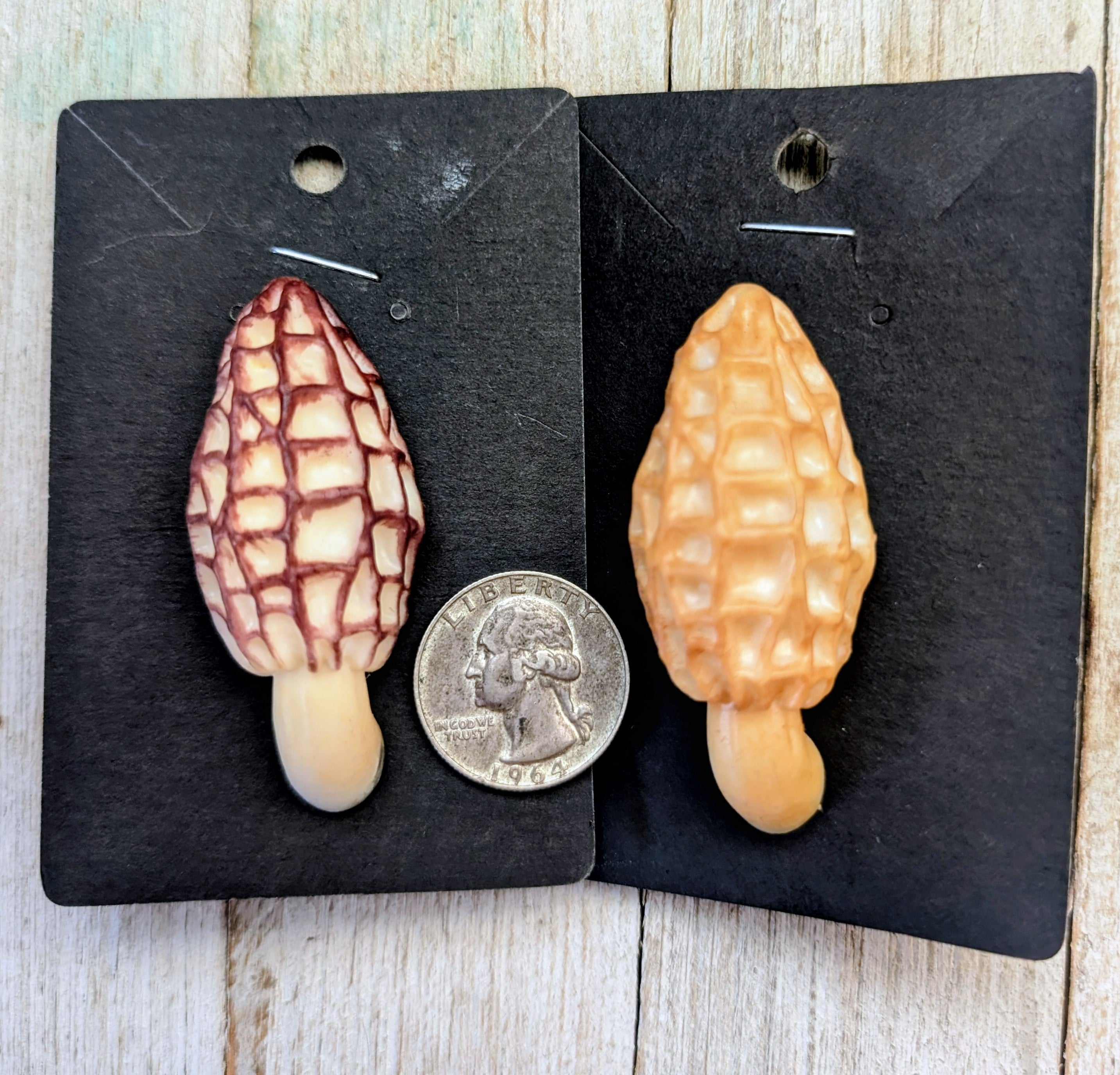Morel mushroom pin/brooch