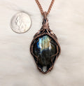Labradorite copper wire wrap pendant