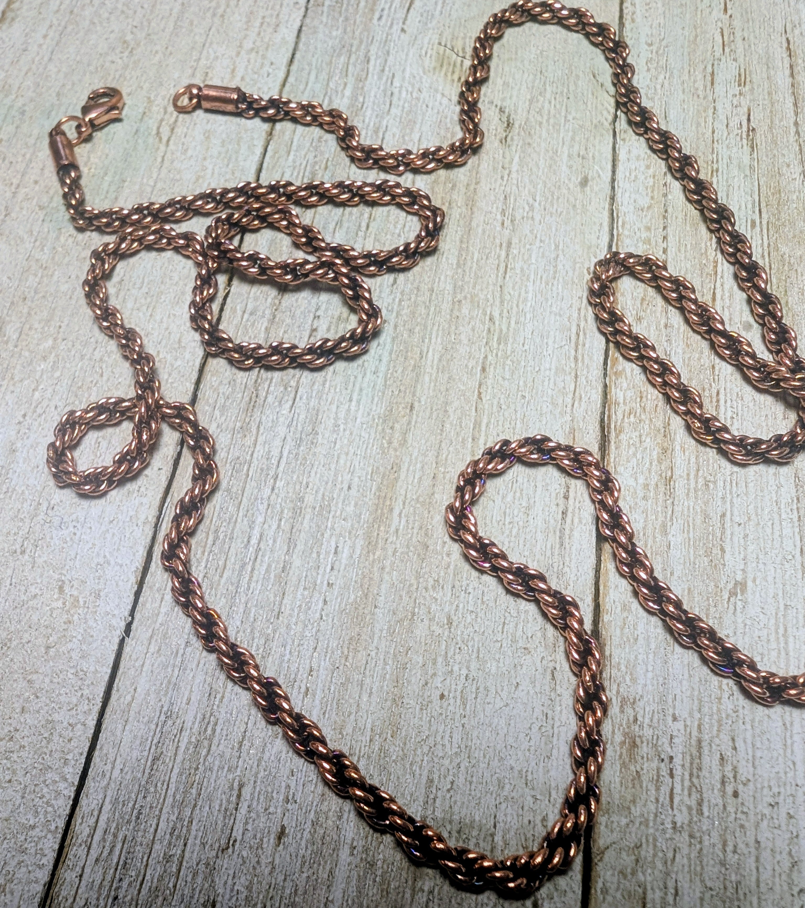 Pure copper rope chain 3 size options