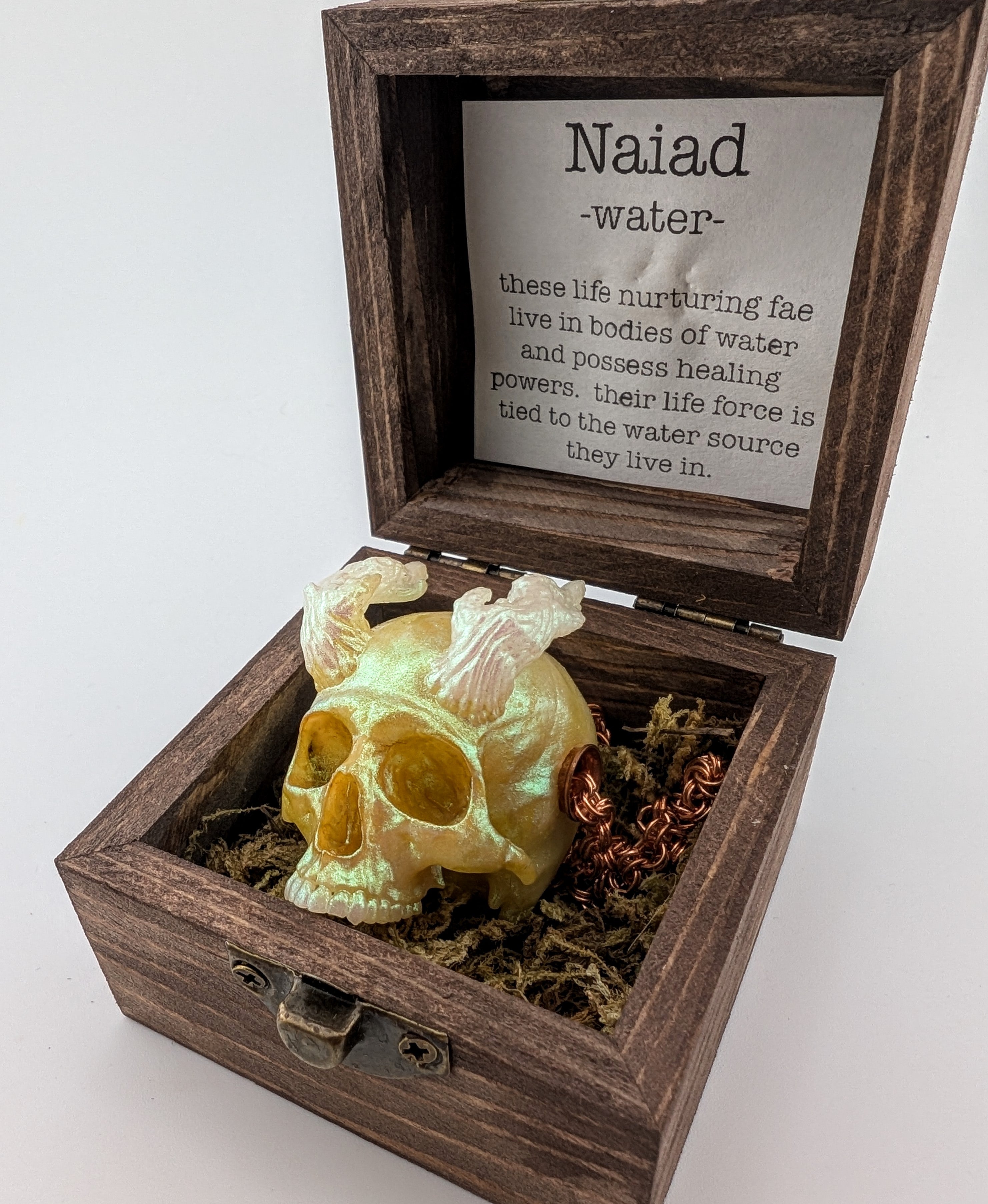 Naiad fairy skull pendant