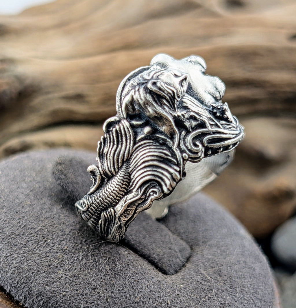 Mermaid sterling silver ring