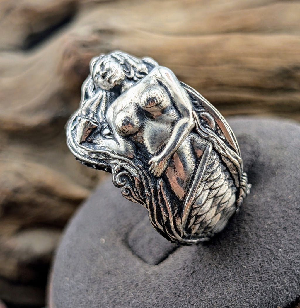 Mermaid sterling silver ring