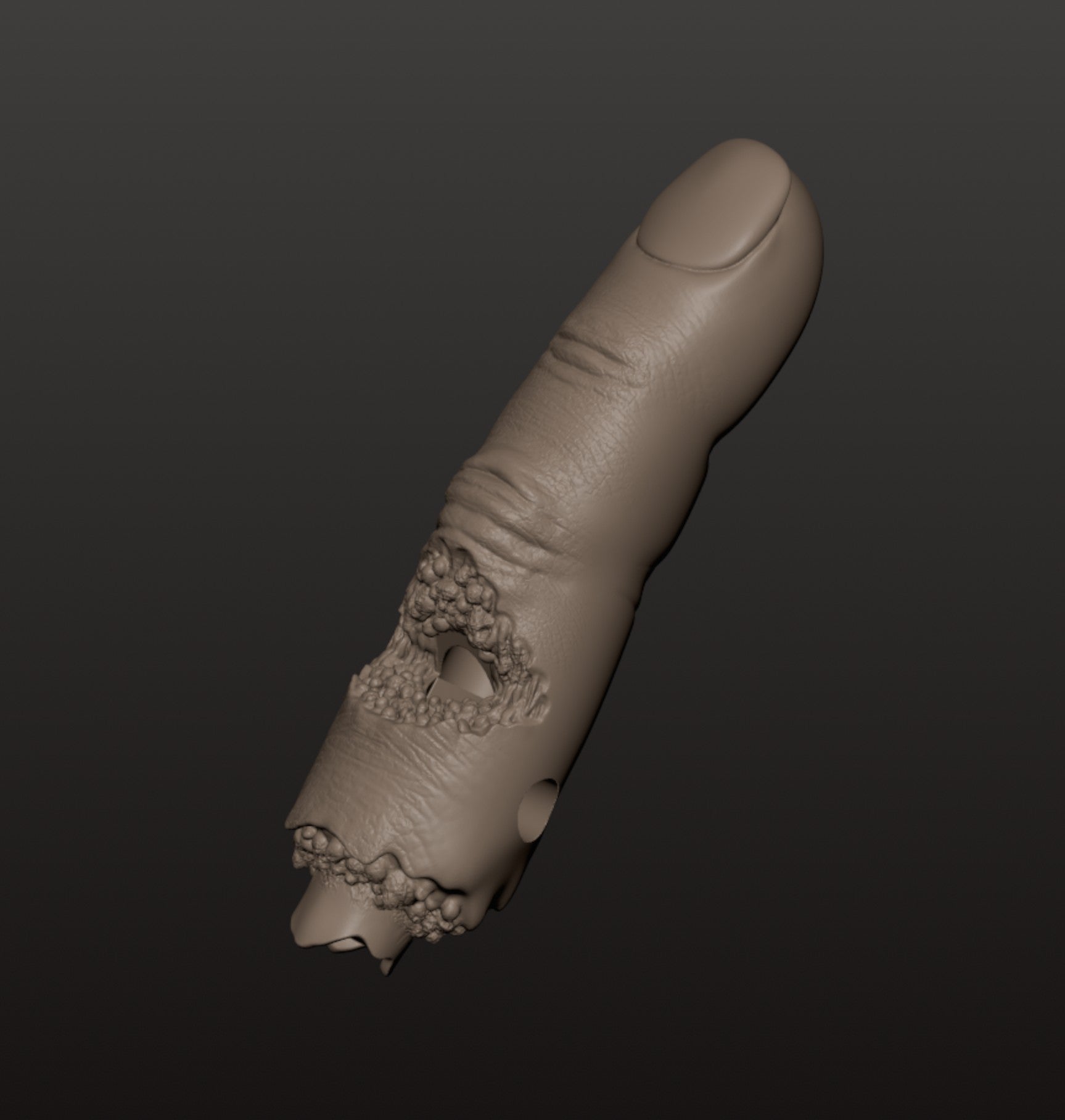 Severed finger whistle STL file digital download
