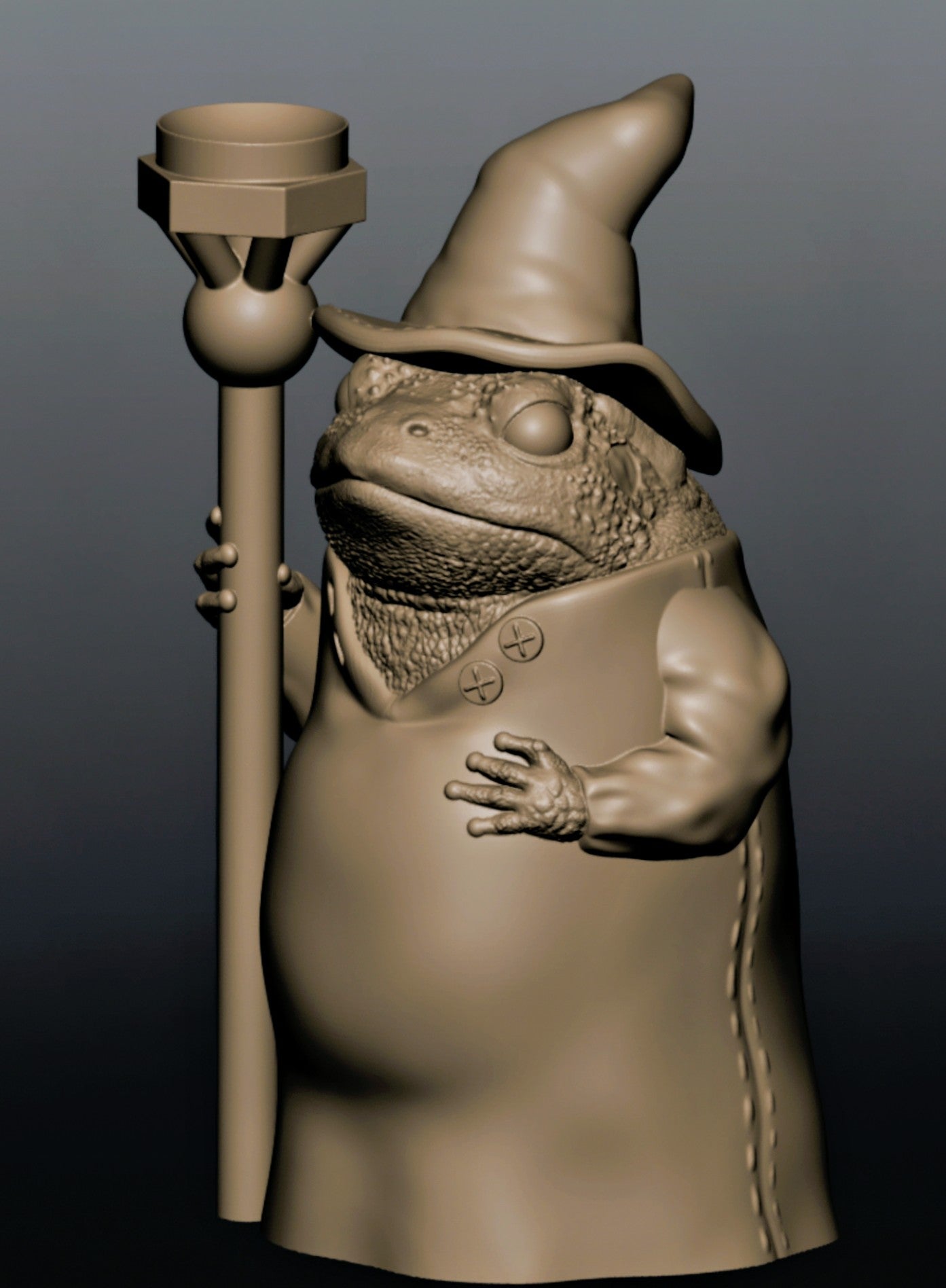 Toad wizard sphere holder STL file digital download