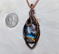 Labradorite copper wire wrap pendant